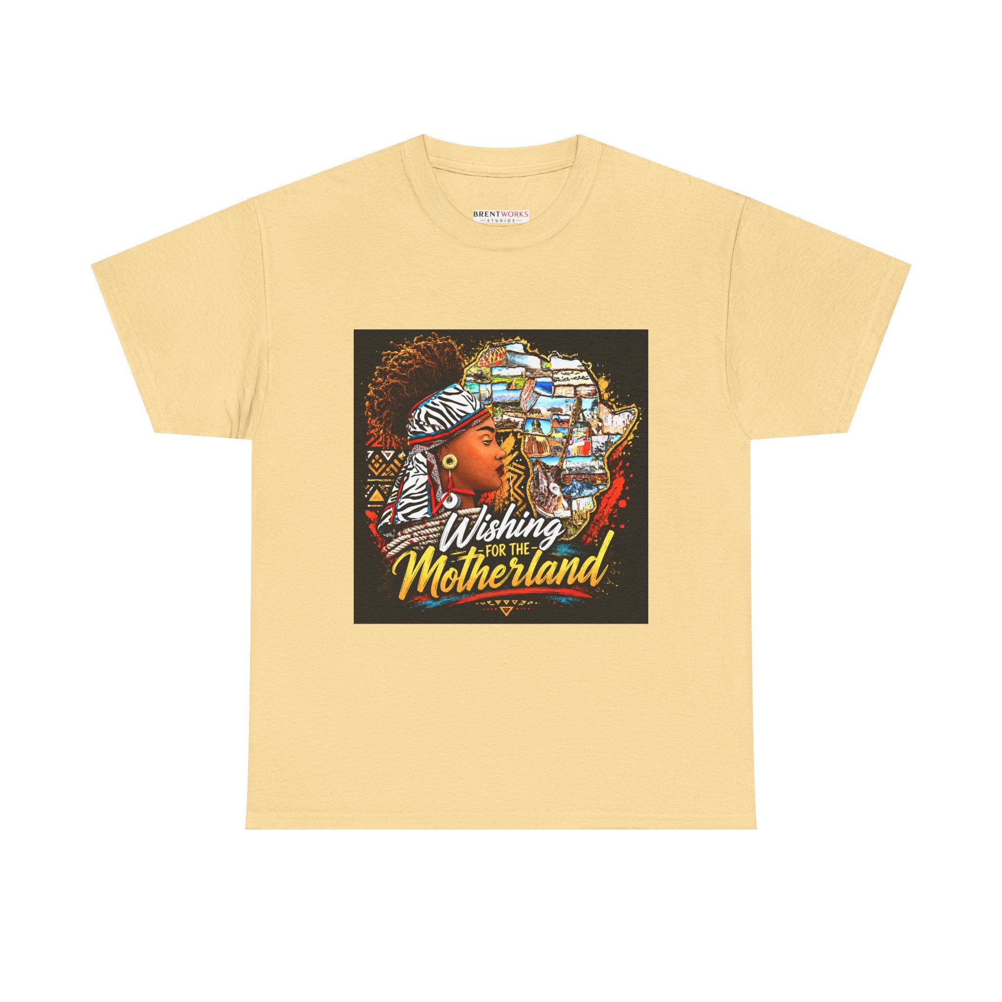 Motherland Tribute T-Shirt — "Wishing You The Motherland" Afrocentric Graphic Tee