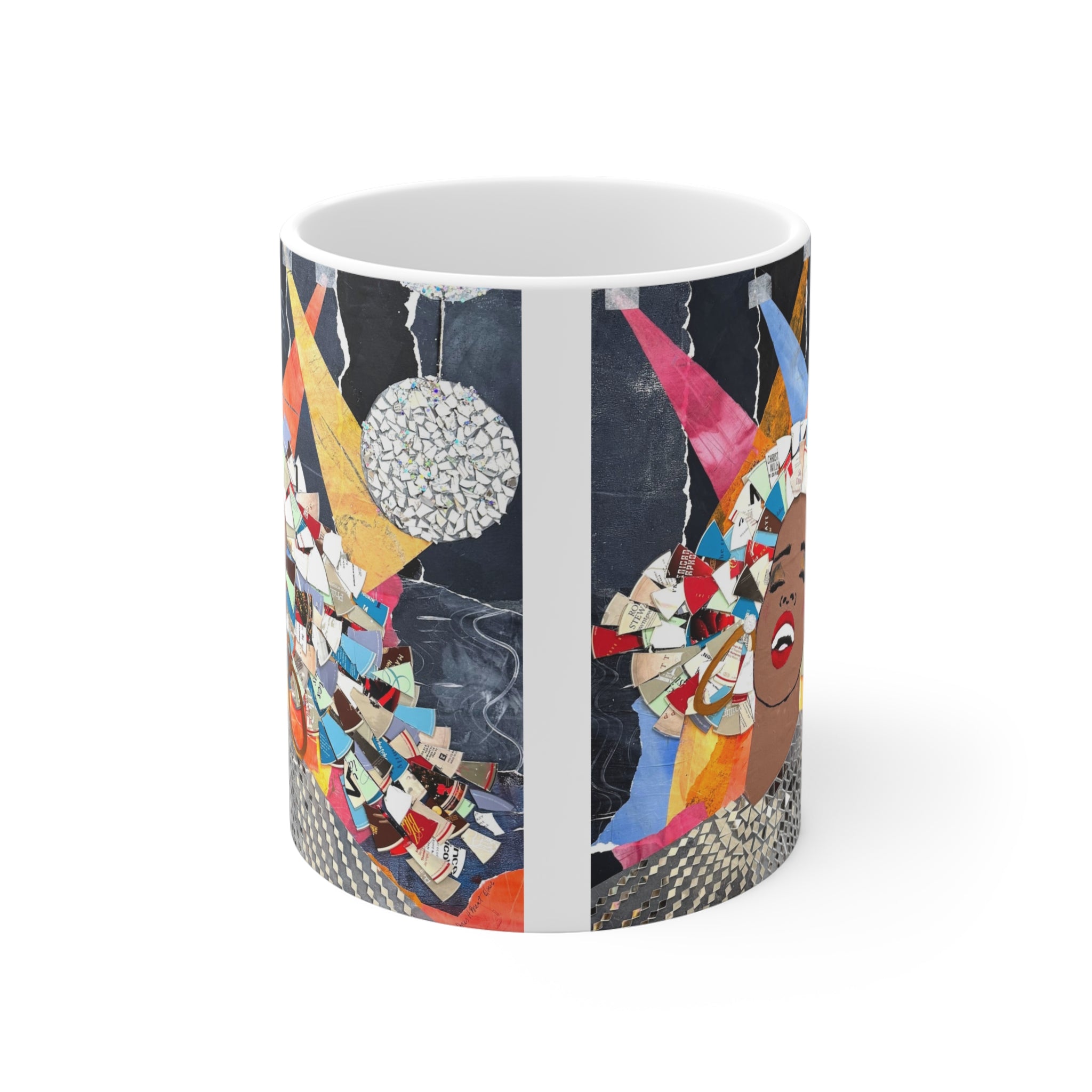 DiscoTek Mug — Colorful Disco Portrait Coffee Cup