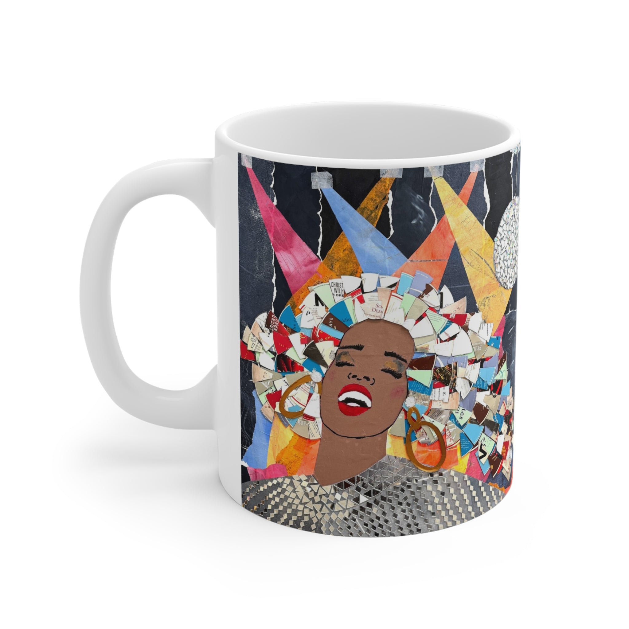DiscoTek Mug — Colorful Disco Portrait Coffee Cup
