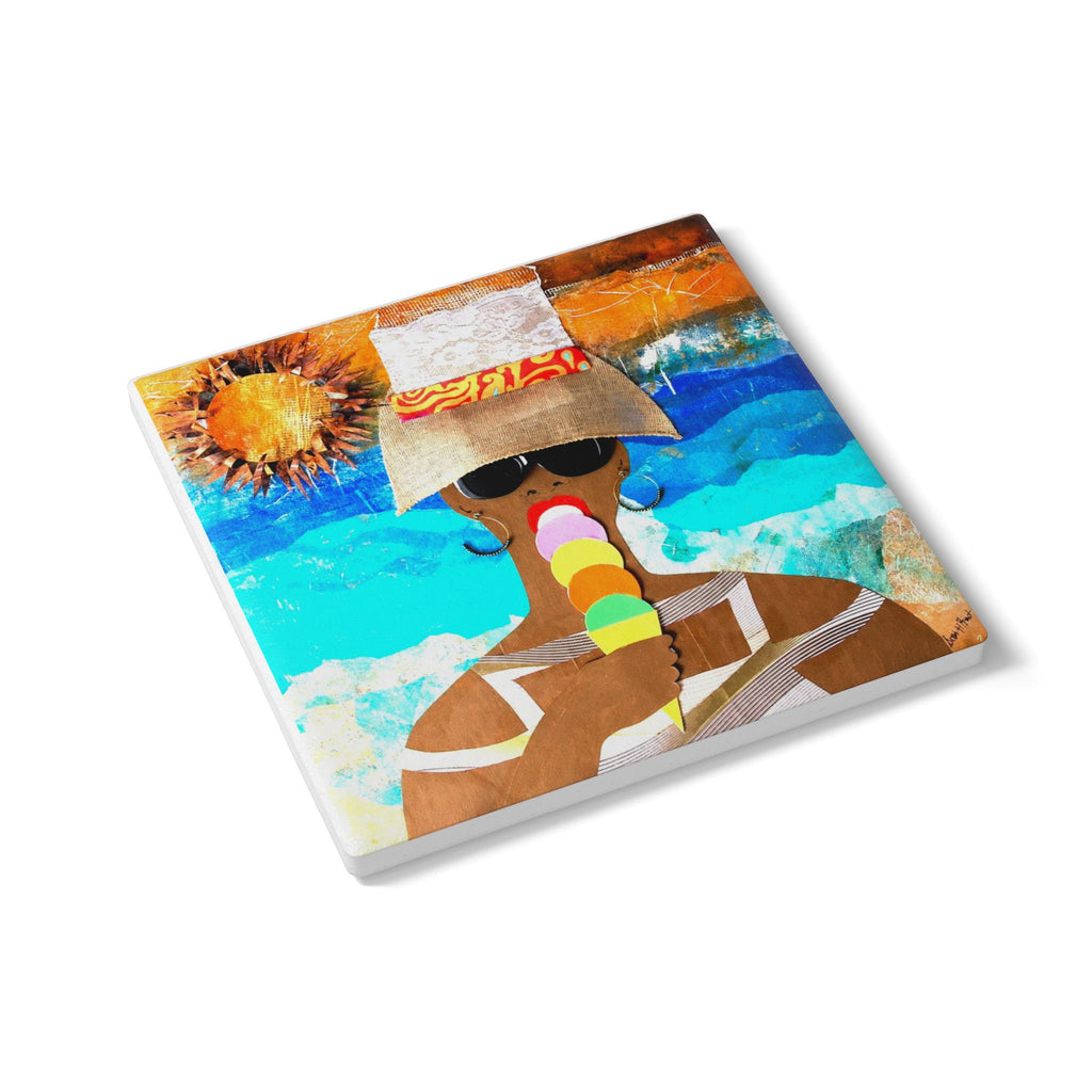 Life's a Beach Ceramic Coaster
