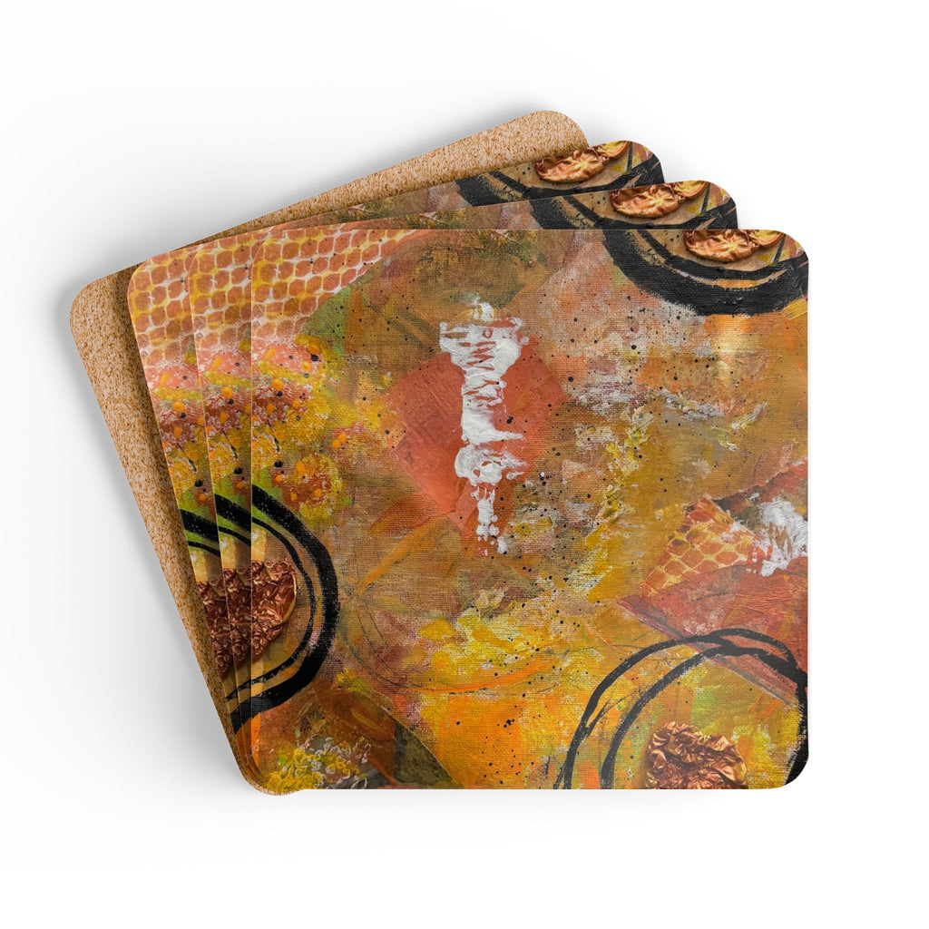 Abstract Autumn Art Coasters (Set of 4)