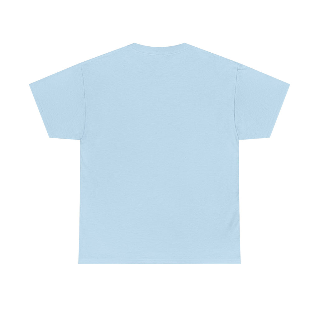 Haywire Afro Portrait Tee — Retro Blue Collage Graphic T-Shirt