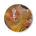 Abstract Ceramic Coaster with Cork Back