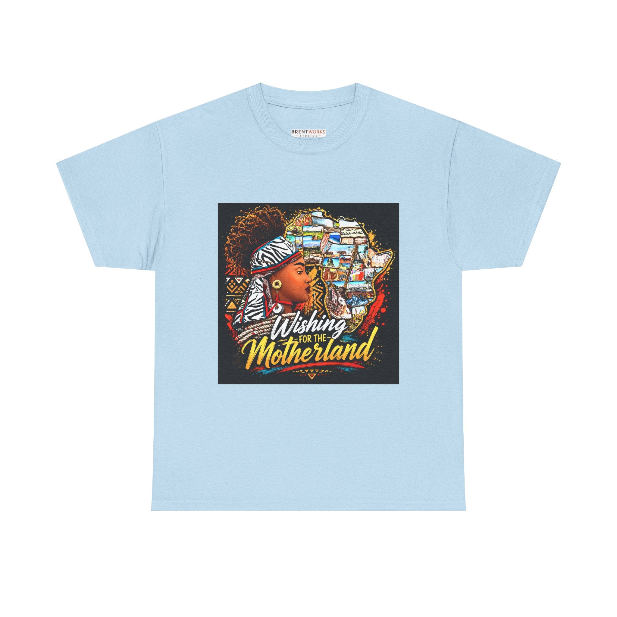 Motherland Tribute T-Shirt — "Wishing You The Motherland" Afrocentric Graphic Tee