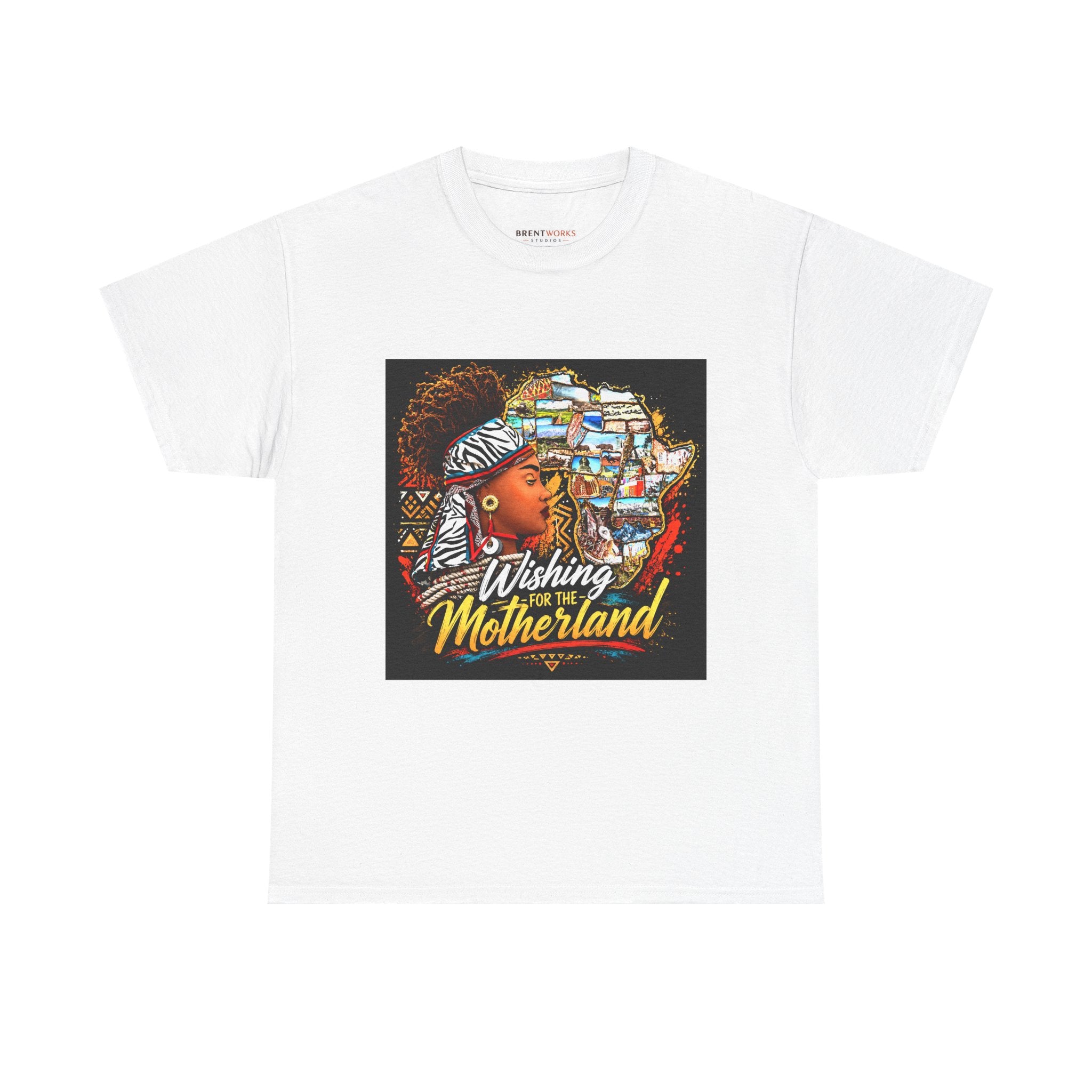 Motherland Tribute T-Shirt — "Wishing You The Motherland" Afrocentric Graphic Tee
