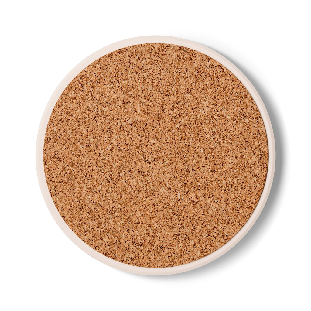 Abstract Ceramic Coaster with Cork Back