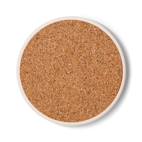 Abstract Ceramic Coaster with Cork Back
