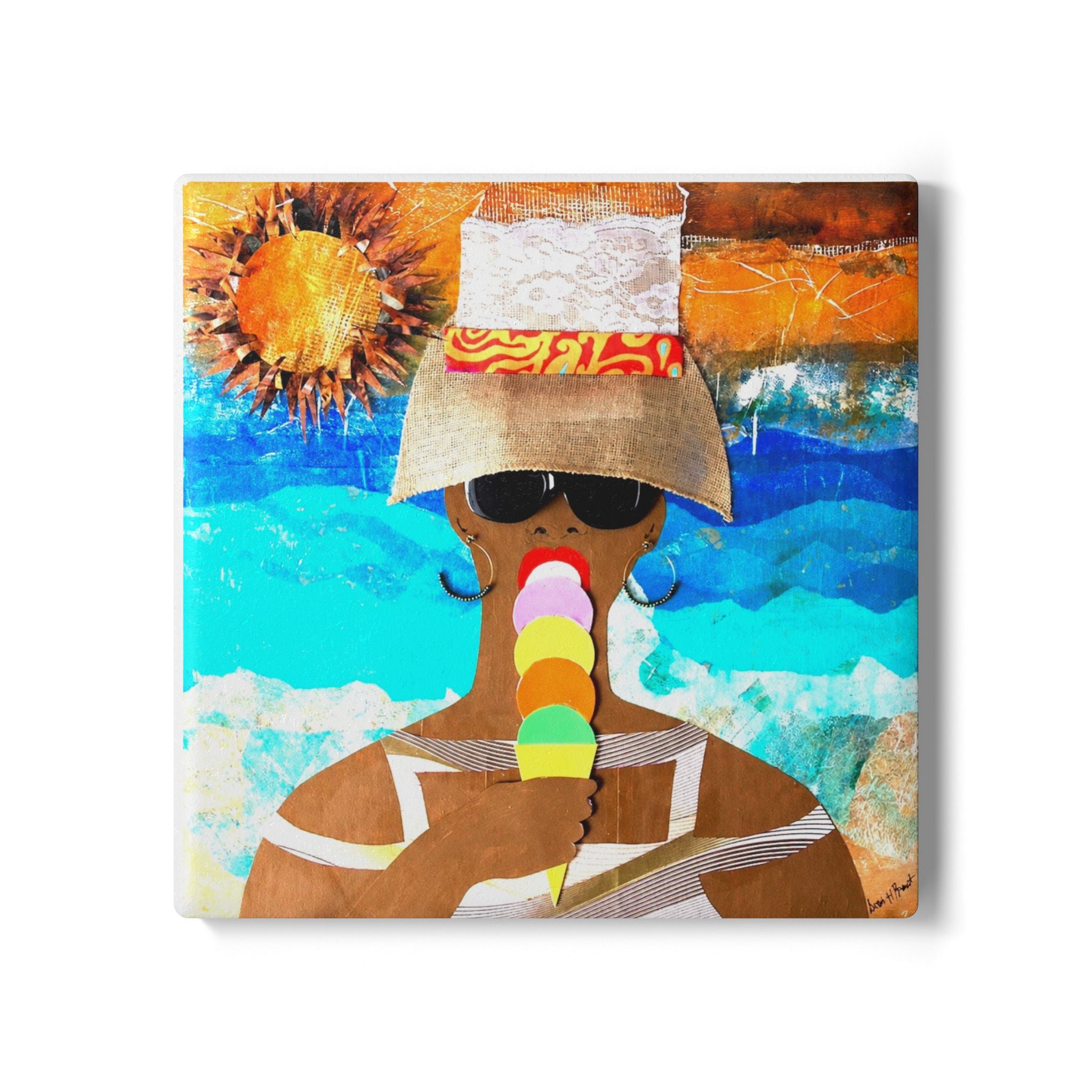 Life's a Beach Ceramic Coaster