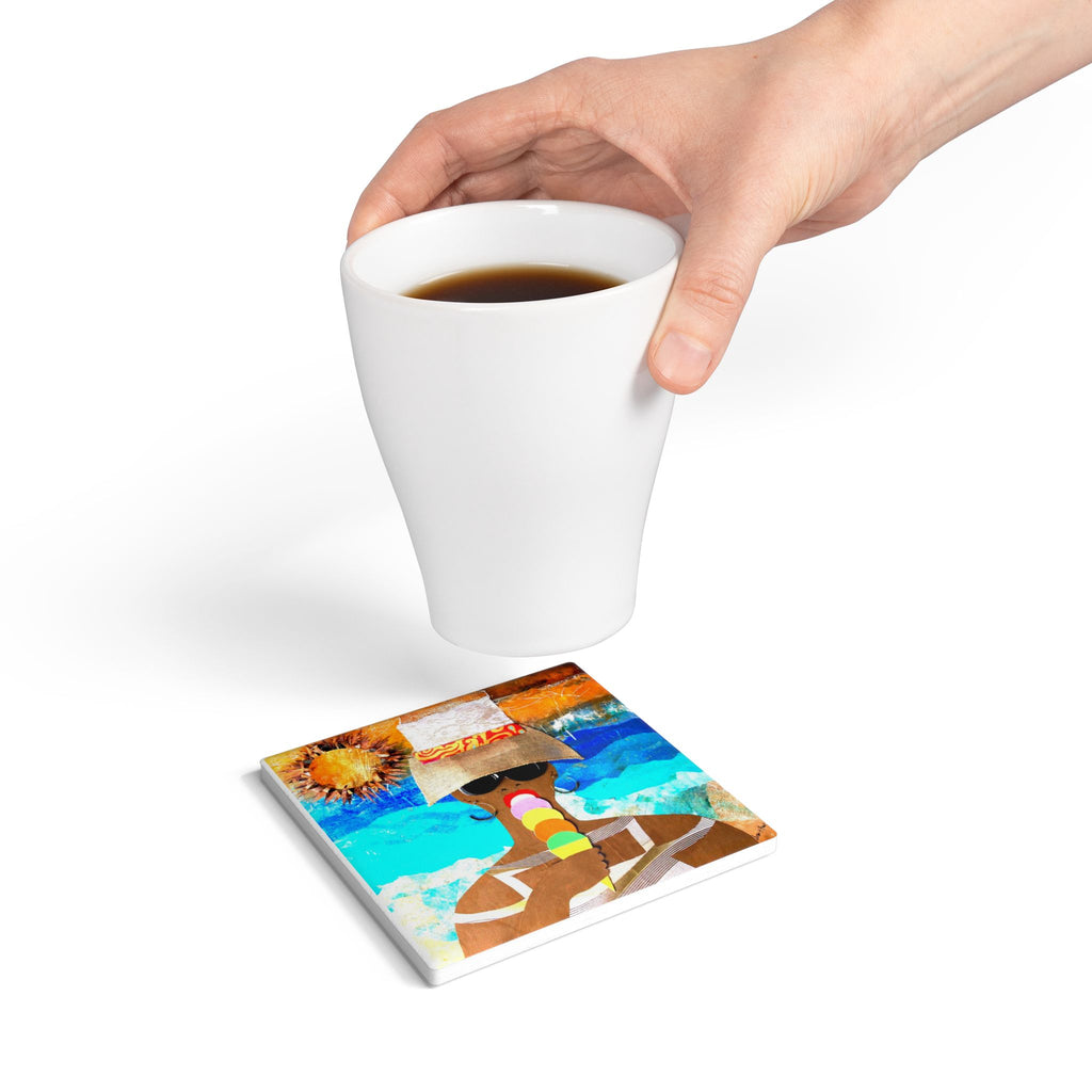 Life's a Beach Ceramic Coaster