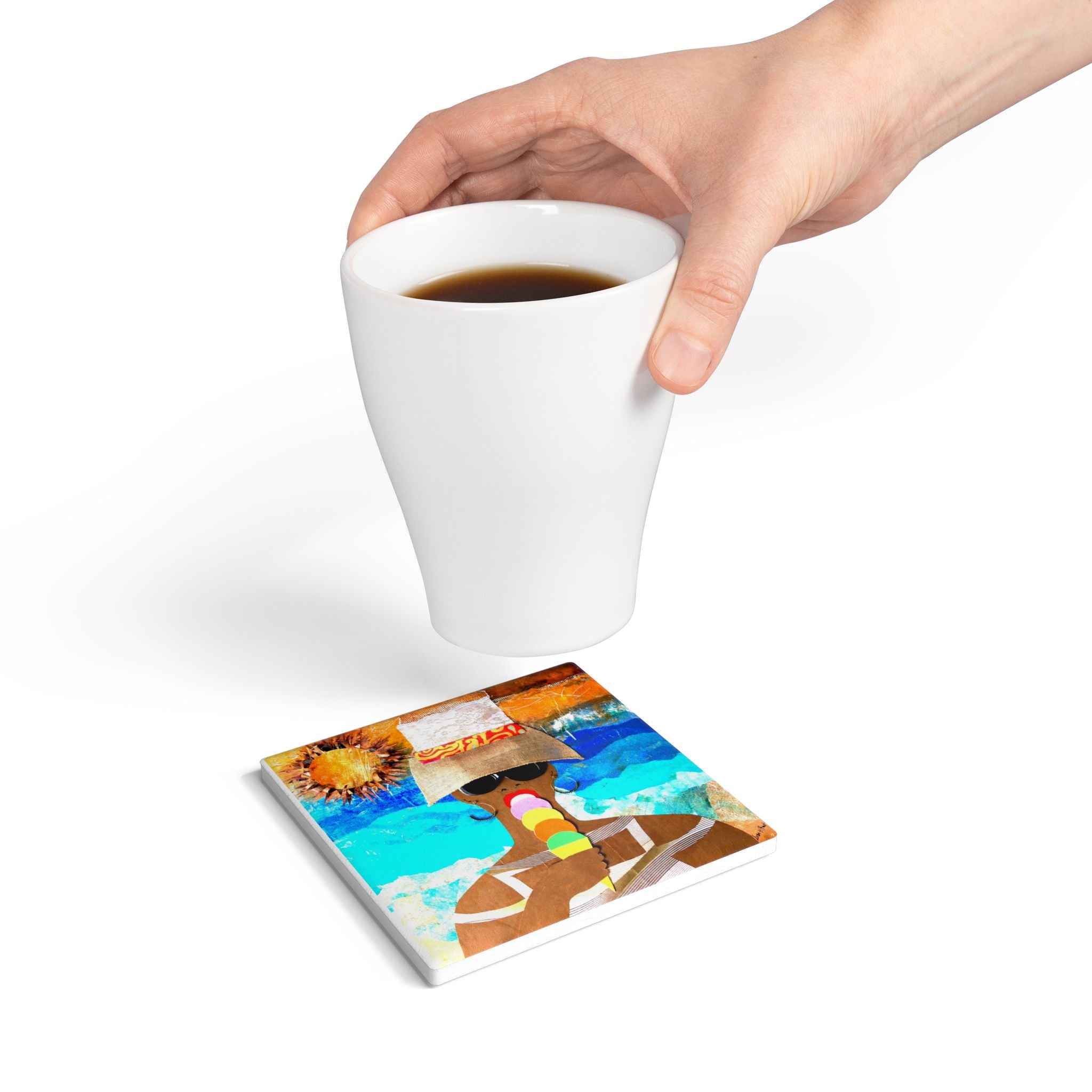 Life's a Beach Ceramic Coaster