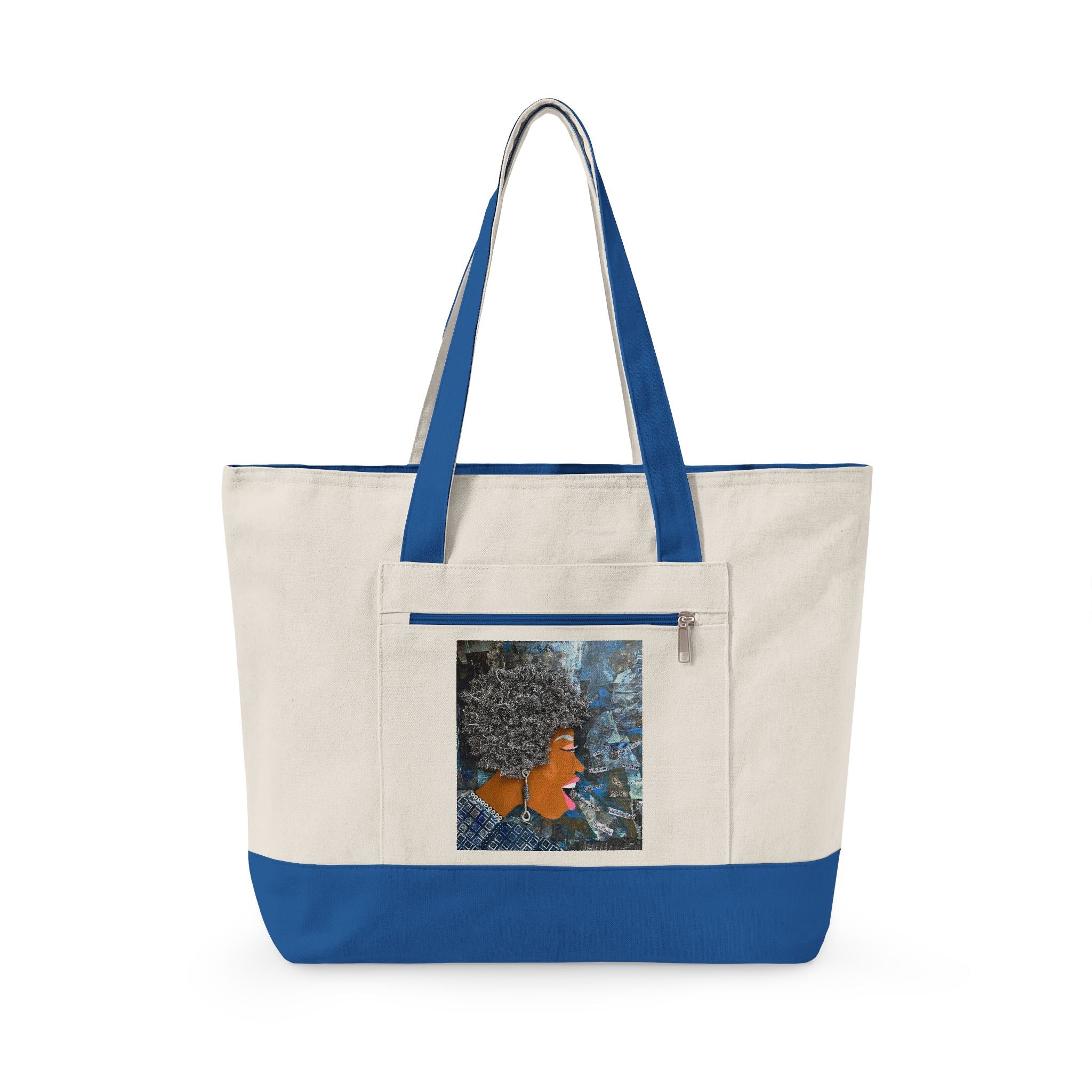 Haywire Art Zippered Canvas Tote
